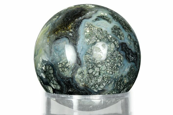 Colorful Polished Marcasite Agate Sphere - Indonesia #330212